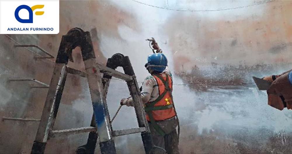 Sand Blasting dan Epoxy Coating pada Tangki Demineralisasi WTP