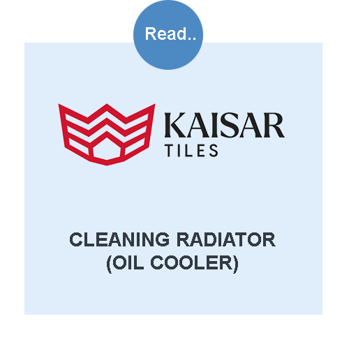 cleaning radiator oil cooler pada PT Cahaya Putra Asa Ceramic oleh PT Zefa Valindo Jaya